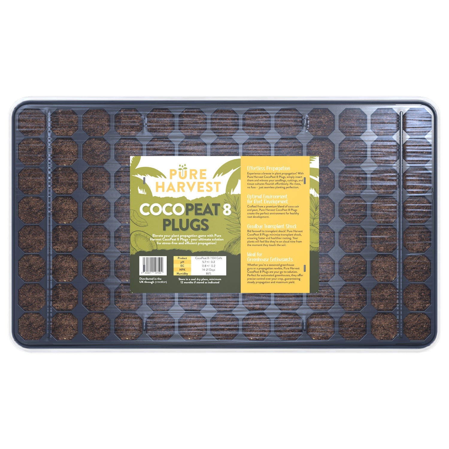 Pure Harvest CocoPeat 8 - 104 Plug SINGLE TRAY