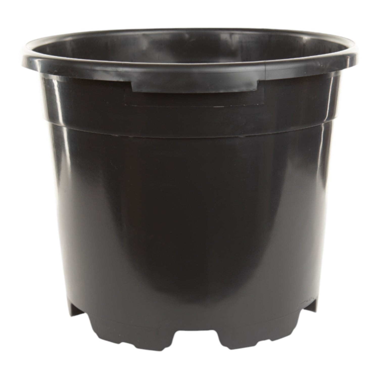 AEROPLAS 20ltr Non-Slotted Round Container Pot BLACK (306 per pallet)