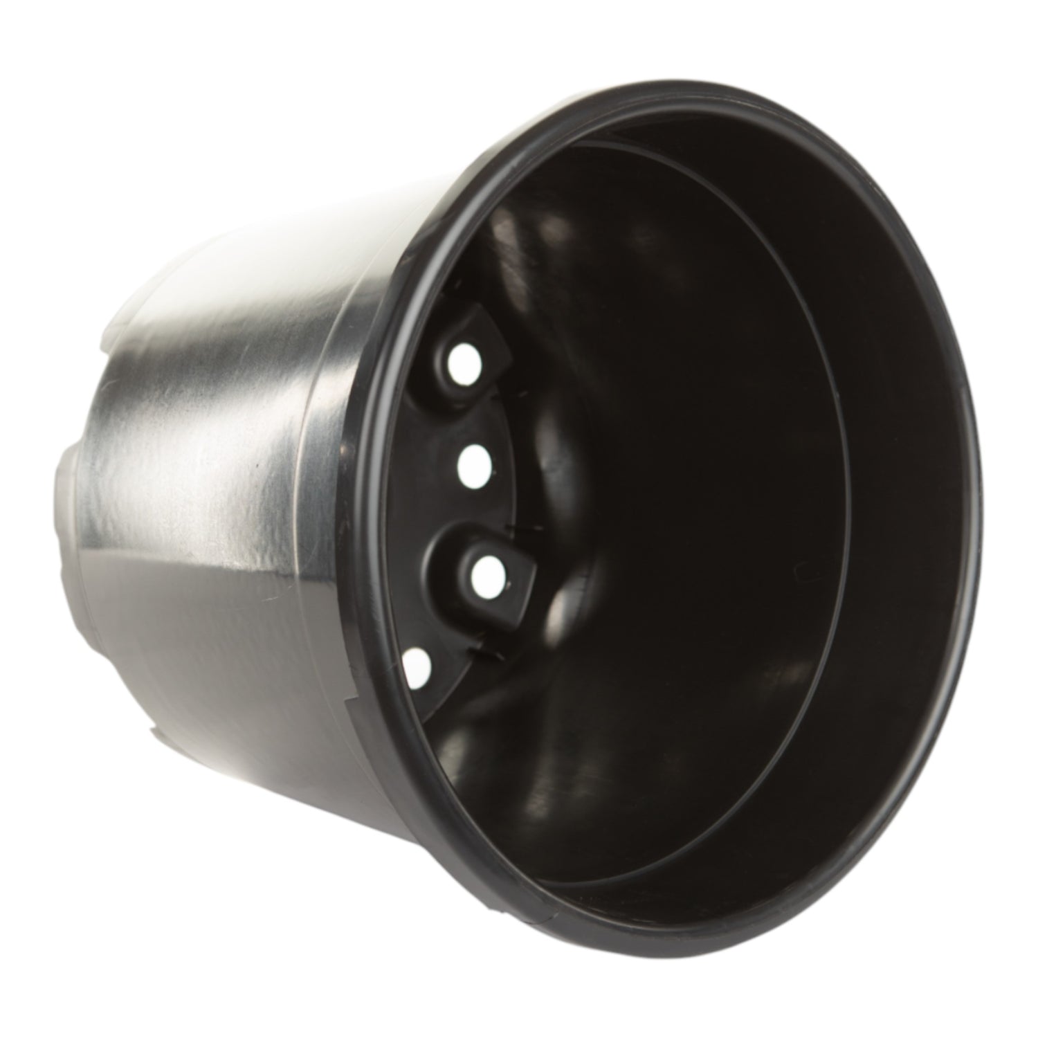 AEROPLAS 20ltr Non-Slotted Round Container Pot BLACK (306 per pallet)
