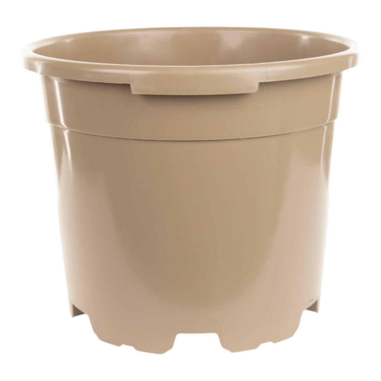 AEROPLAS 20ltr Non-Slotted Round Container Pot TAUPE (306 per pallet)