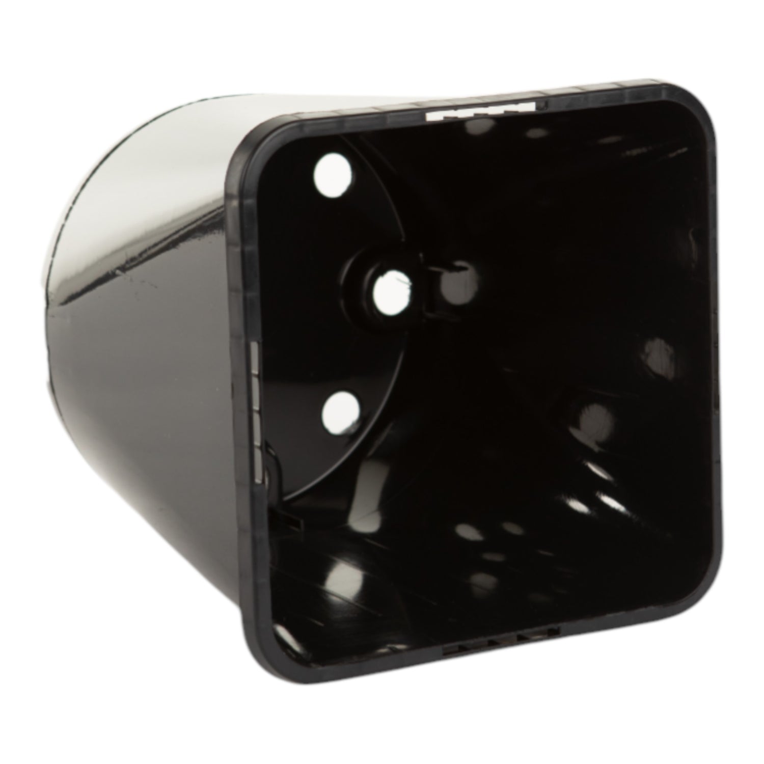 AEROPLAS 4.5ltr Slotted (40mm) Square Round BLACK (net of 43 / case of 35)