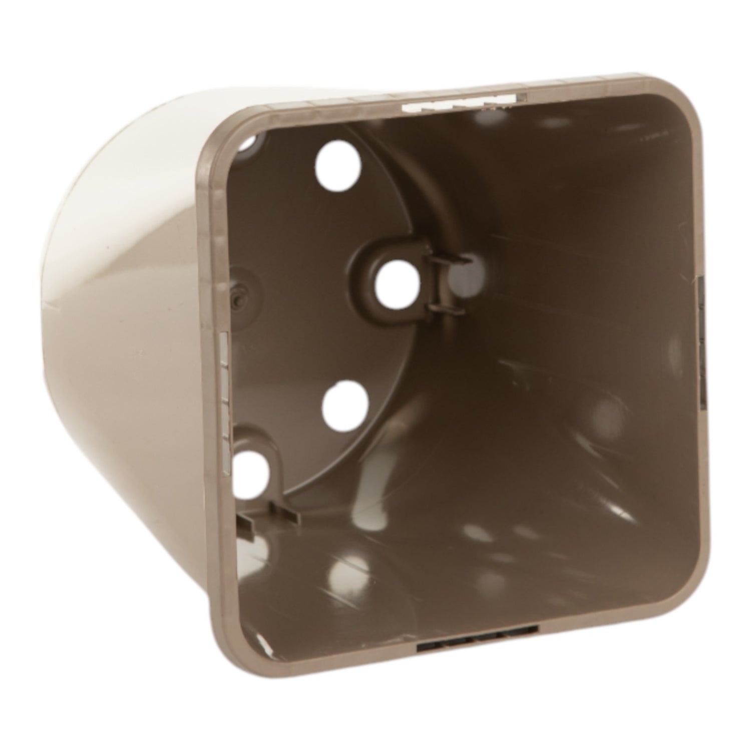 AEROPLAS 4.5ltr Slotted (40mm) Square Round TAUPE (net of 43 / case of 35)