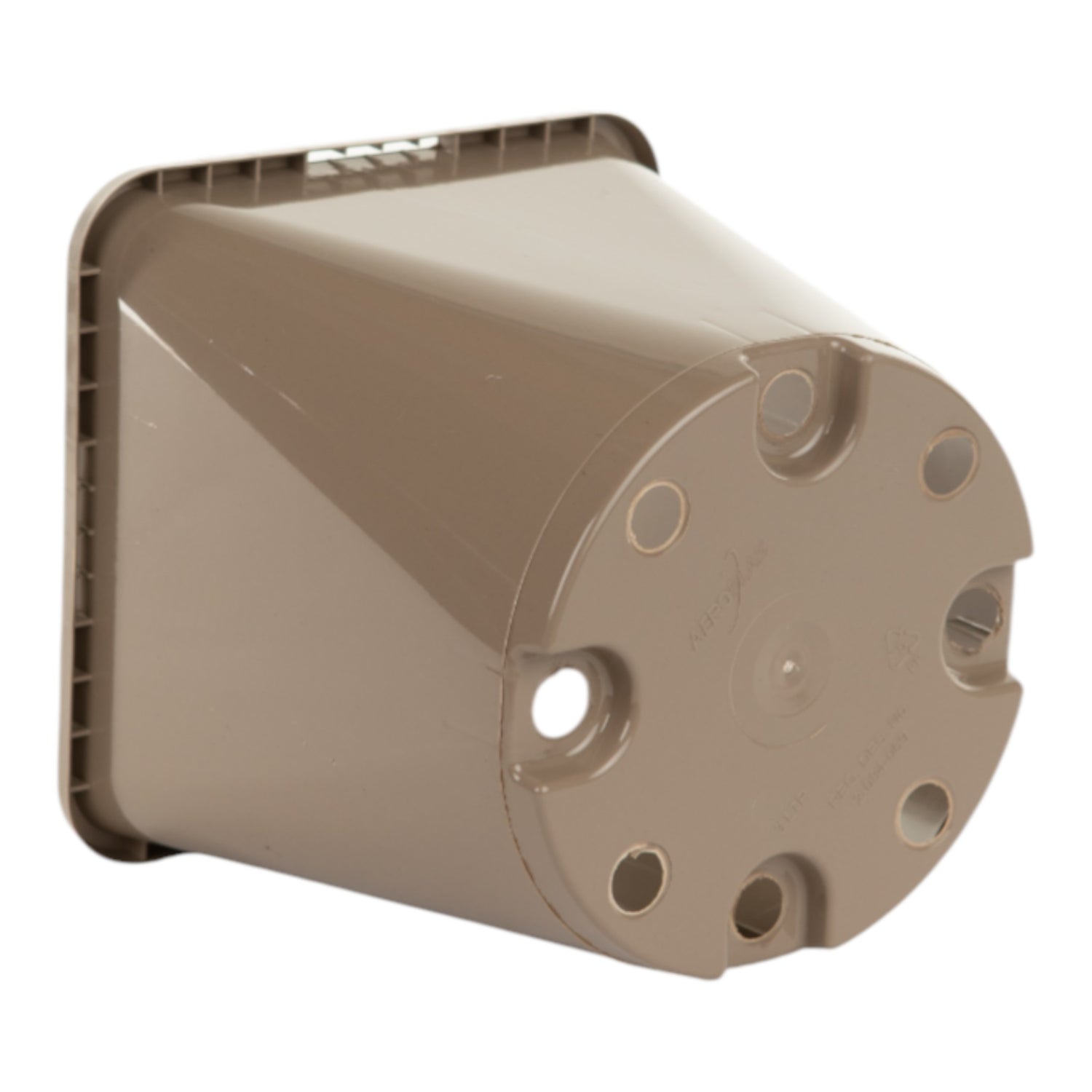AEROPLAS 4.5ltr Slotted (40mm) Square Round TAUPE (net of 43 / case of 35)