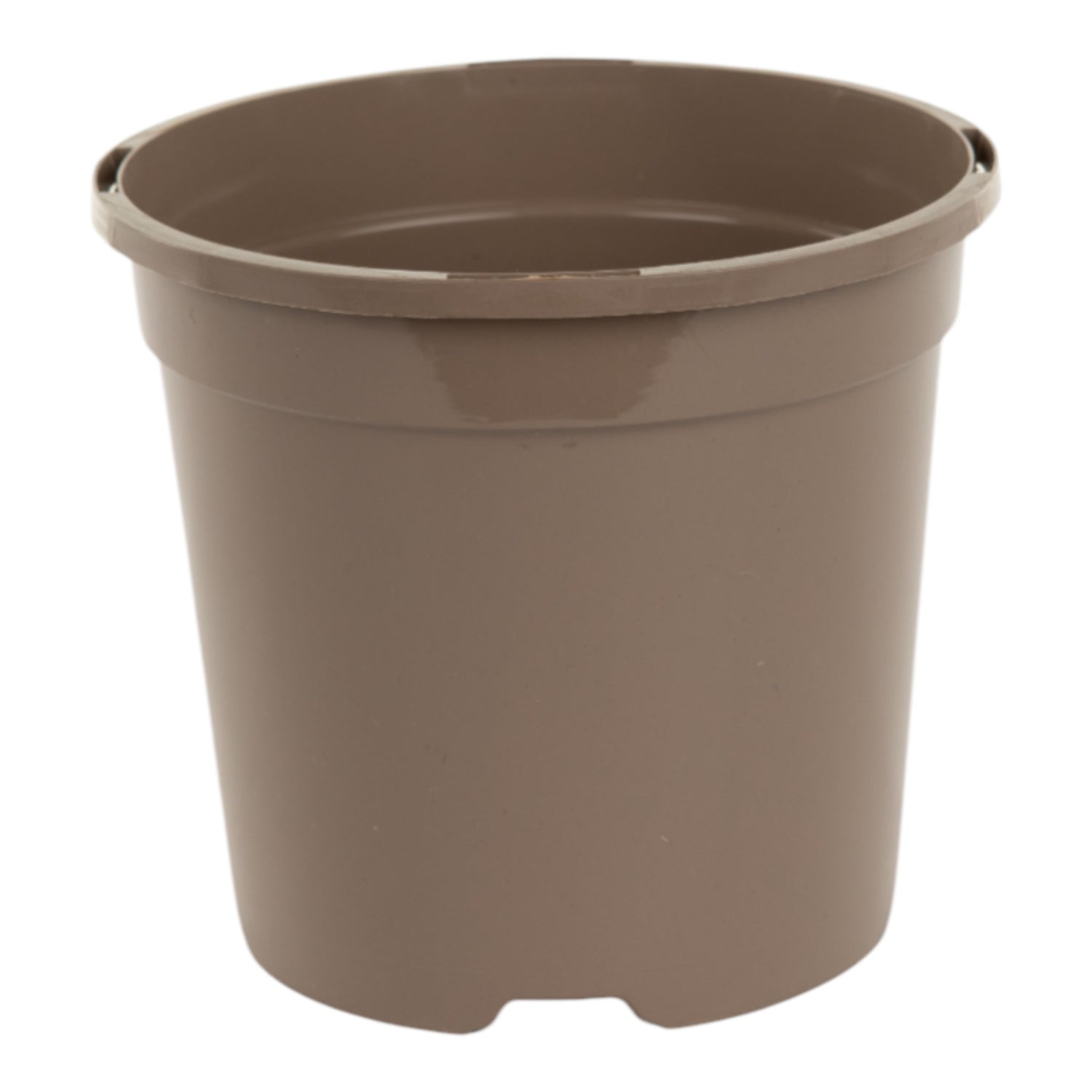 AEROPLAS 1.5ltr Slotted (40mm) Round Container Pot TAUPE (net of 105 / 56 per pallet)