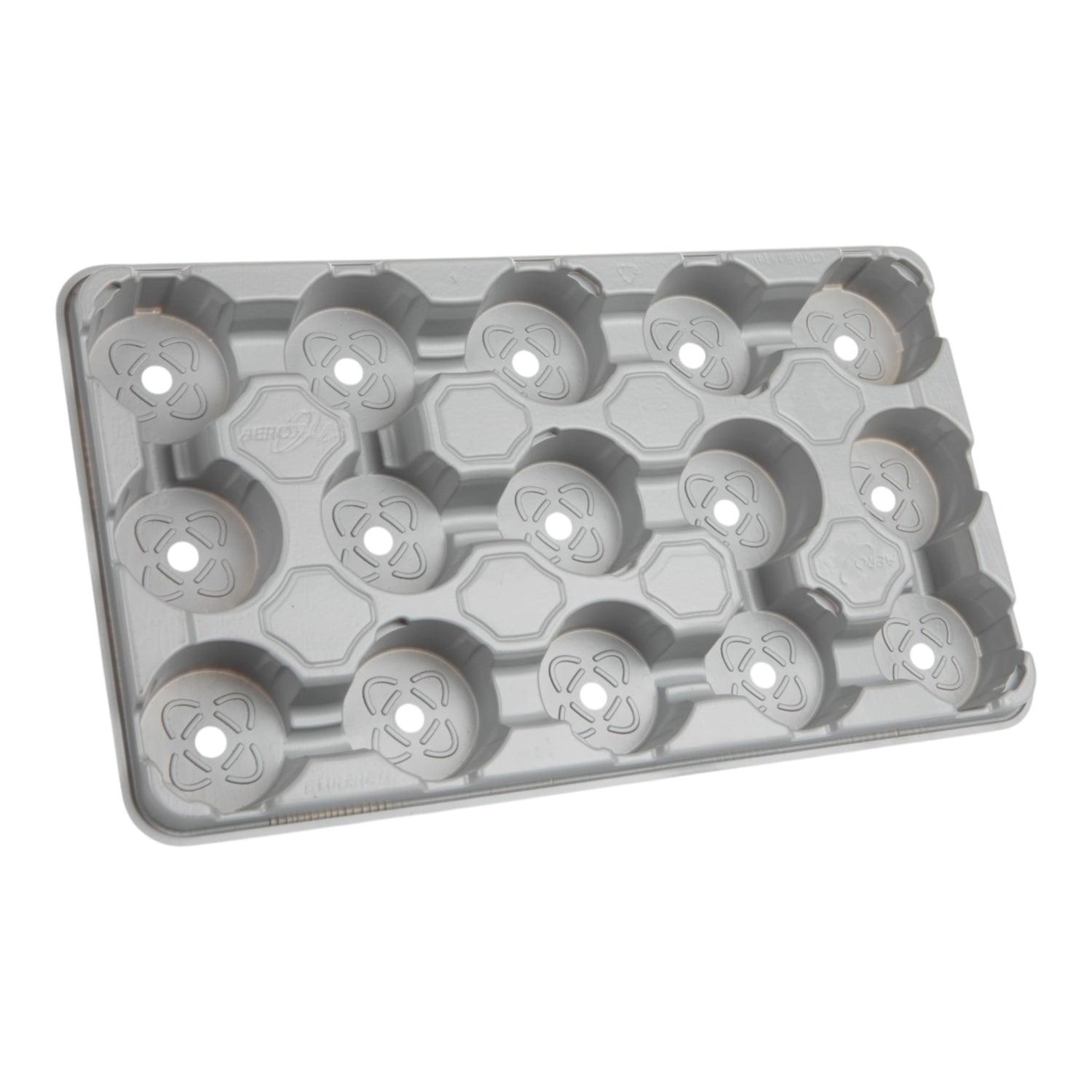 AEROPLAS Pot Carry Tray 10.5cm Round x 15 Grey (1200 per pallet)