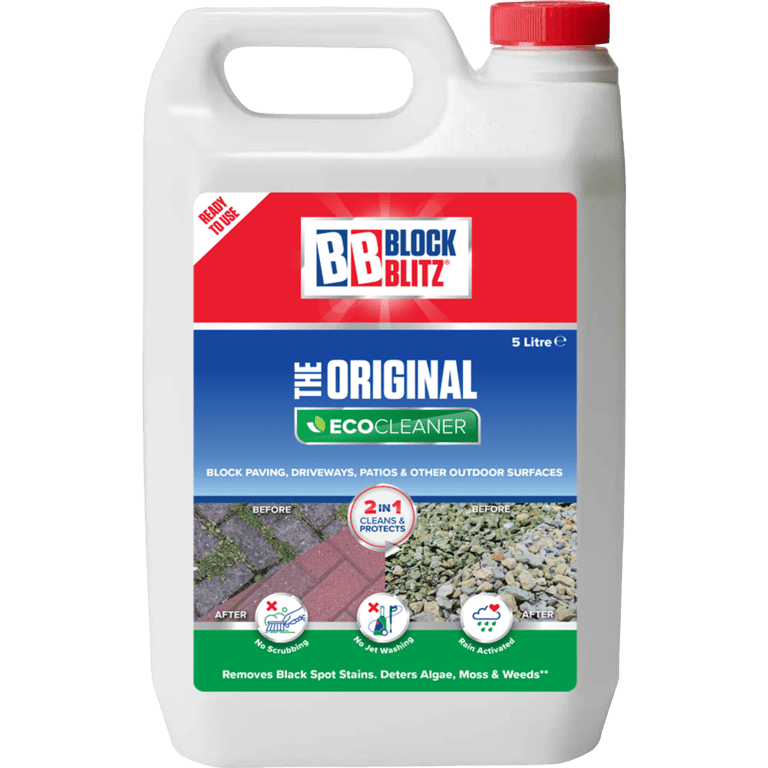 Block Blitz Original Eco Cleaner 5L - Ready to Use Outdoor Cleaner with Trigger Sprayer