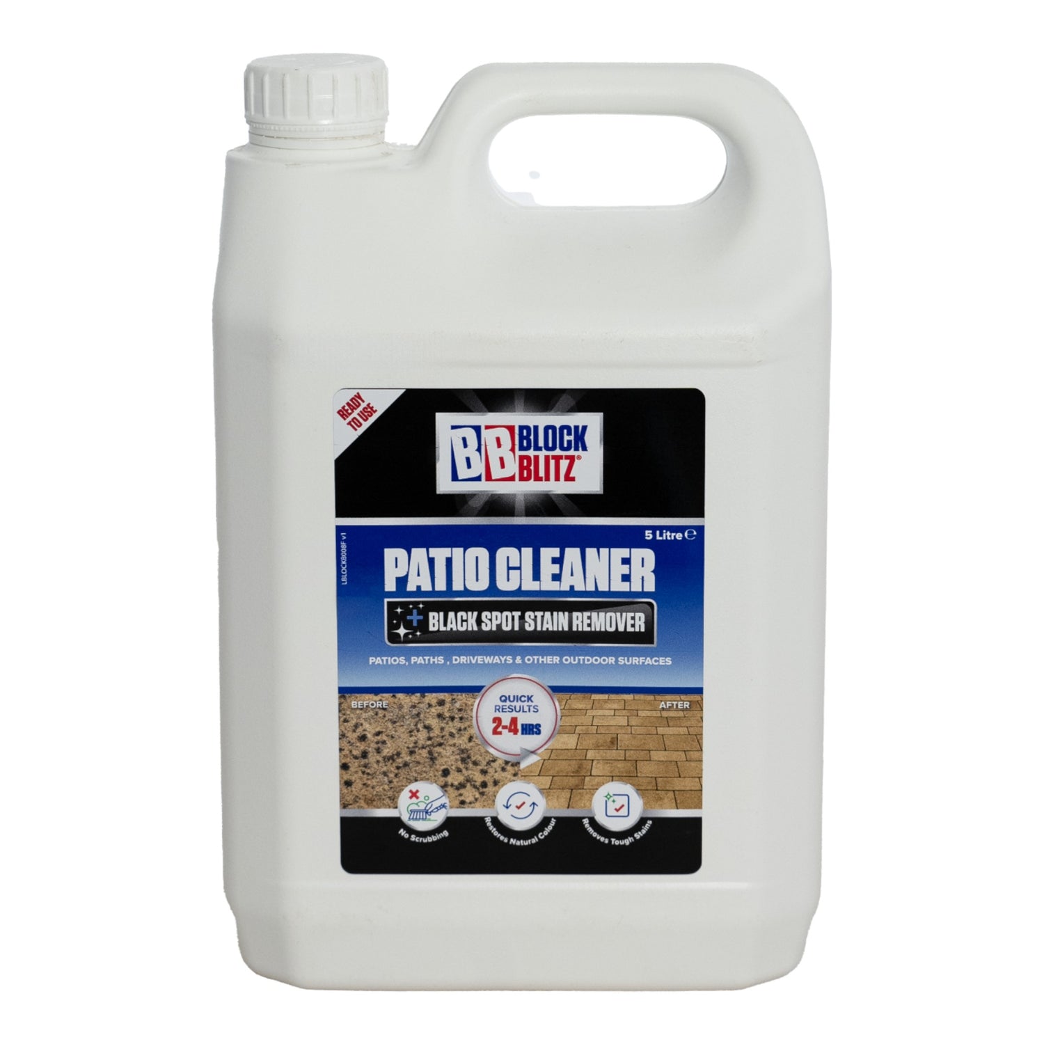 BLOCK BLITZ Patio Restorer & Black Spot Remover 5L (2 per box)