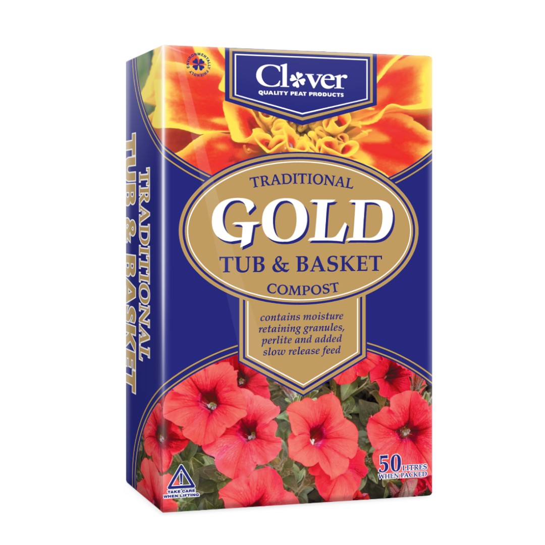 CLOVER 50L TUB & BASKET GOLD (80 per pallet)