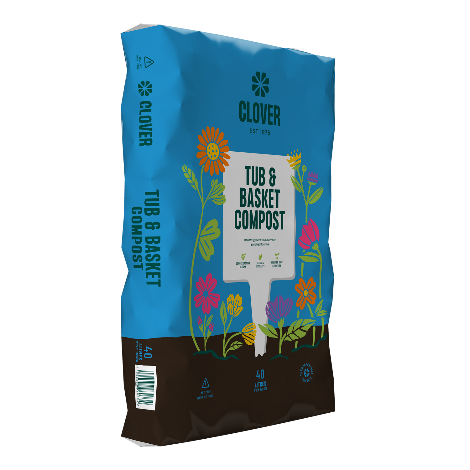 CLOVER 40L TUB & BASKET COMPOST (100 per pallet)