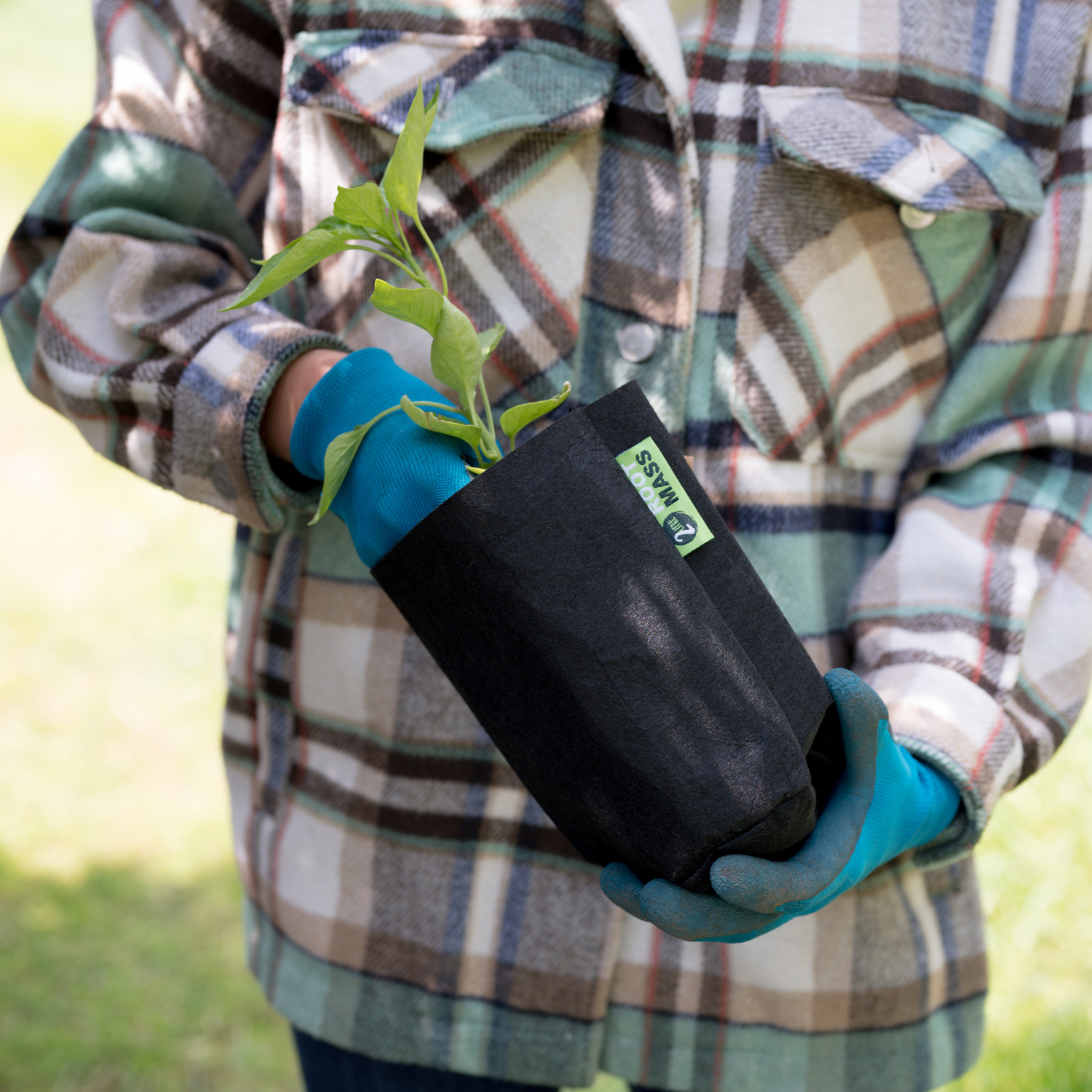 BLACK RootMASS 2L Propagation Thick Fabric Pot (420 per box)