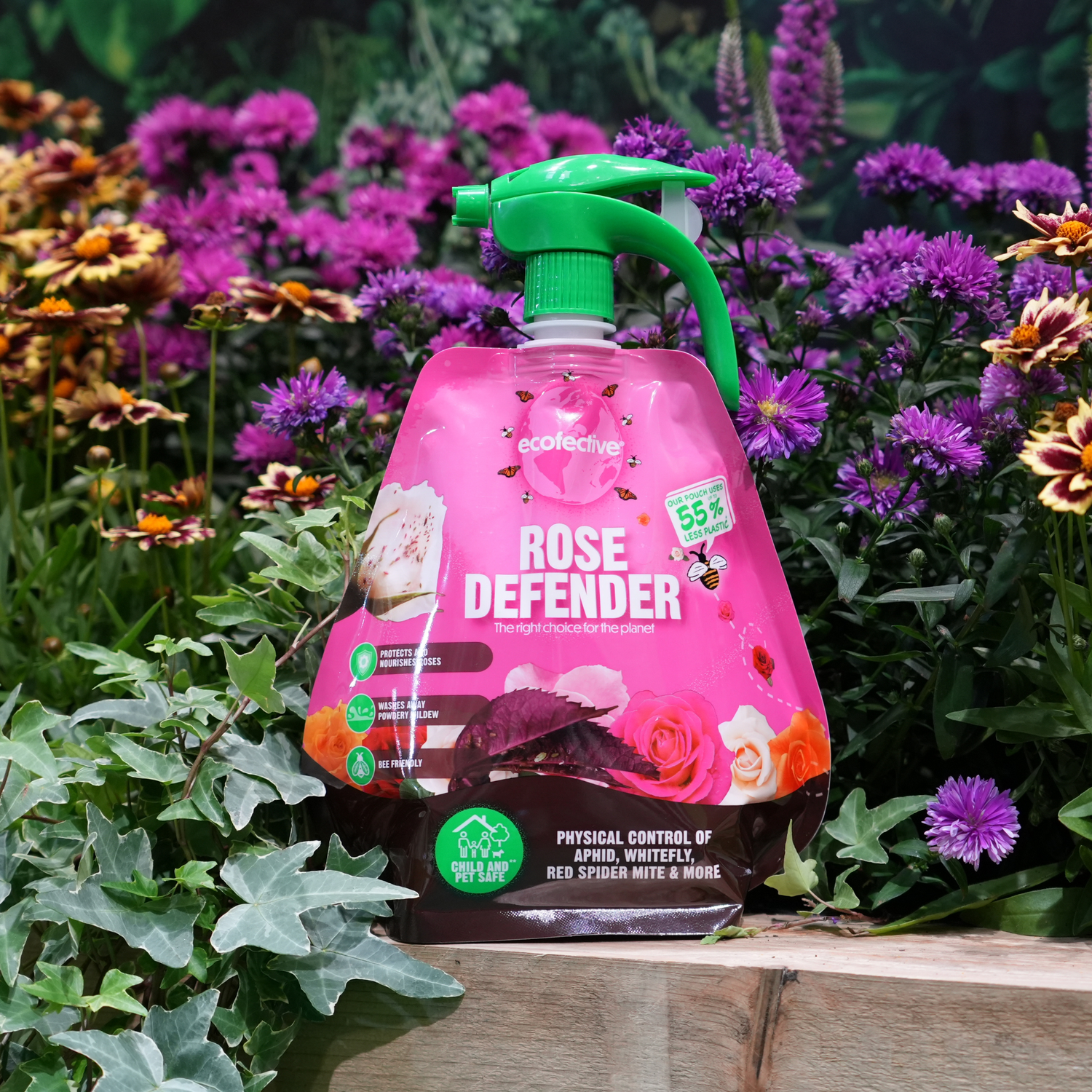 Rose Defender RTU Trigger Pouch 1L – Pesticide-Free, Physical Control for Roses and Ornamentals