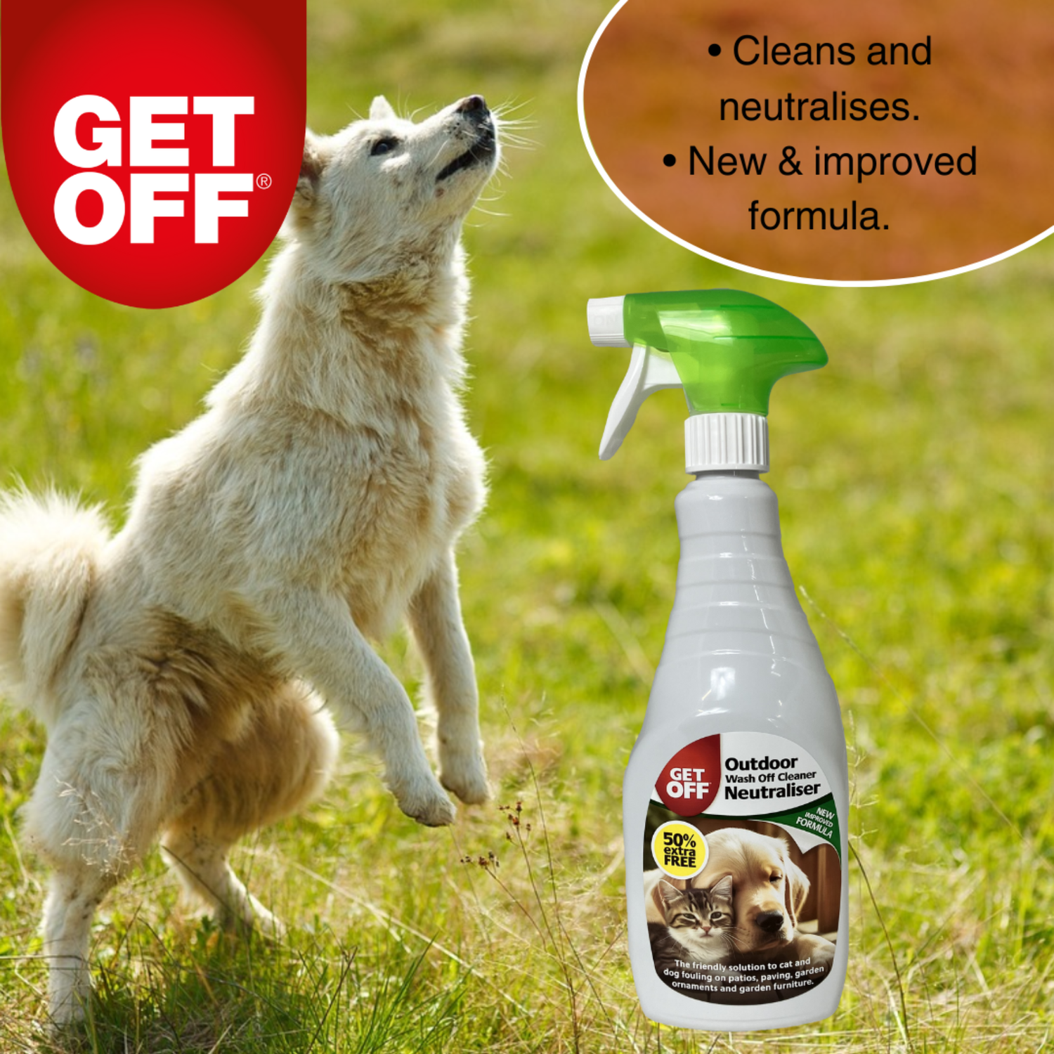 GET OFF Wash Off Outdoor Cleaner Neutraliser 50%  Extra Free 750ml (6 per box)