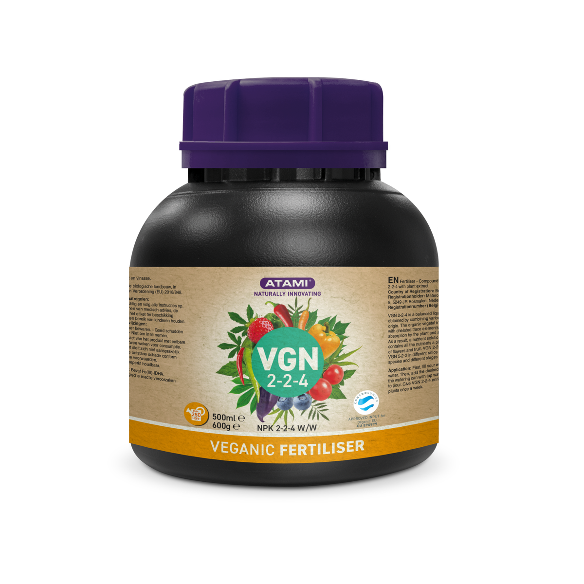 Atami VGN 5-2-2 500ml - Veganic Base Nutrient