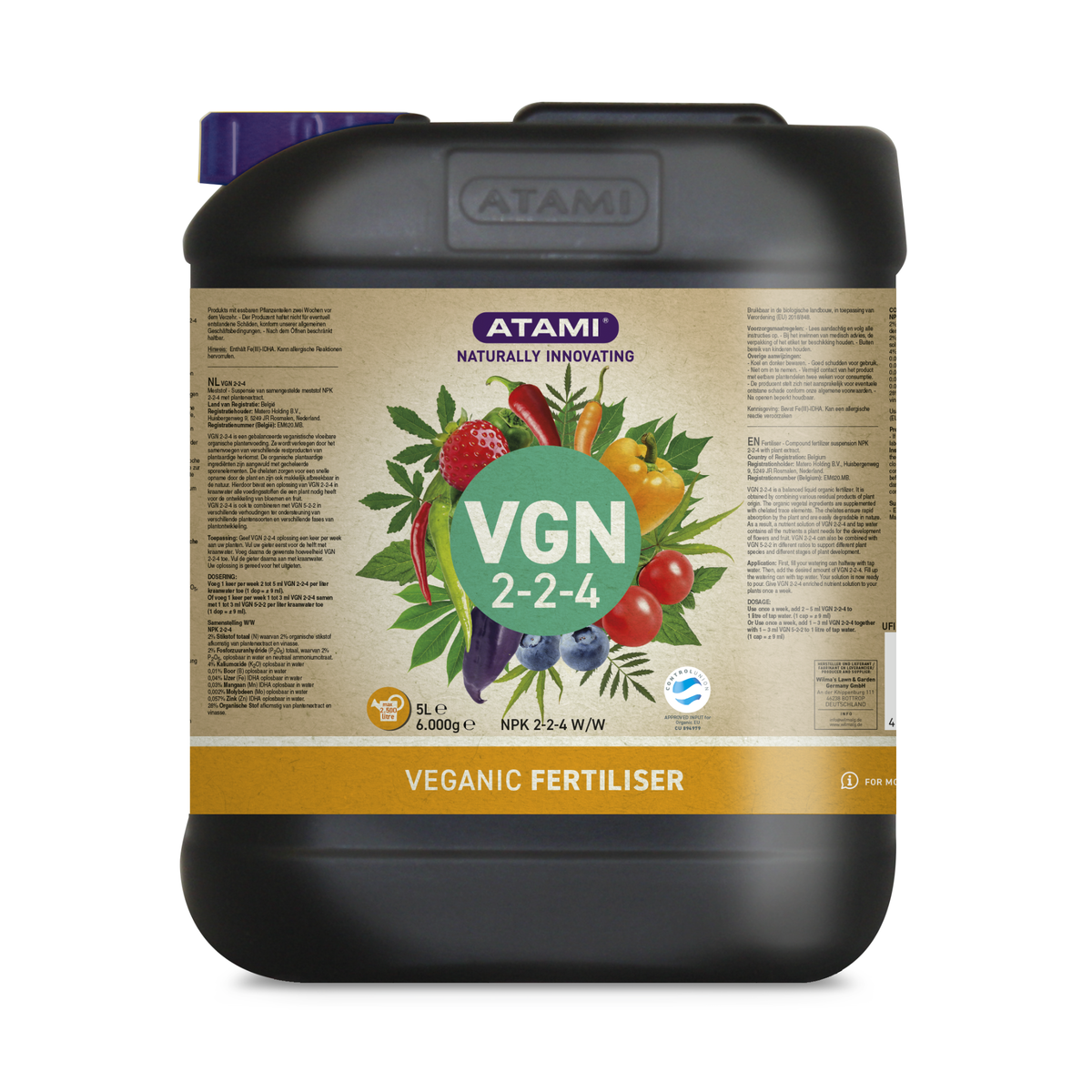 Atami VGN 2-2-4 5L - Veganic Base Nutrient