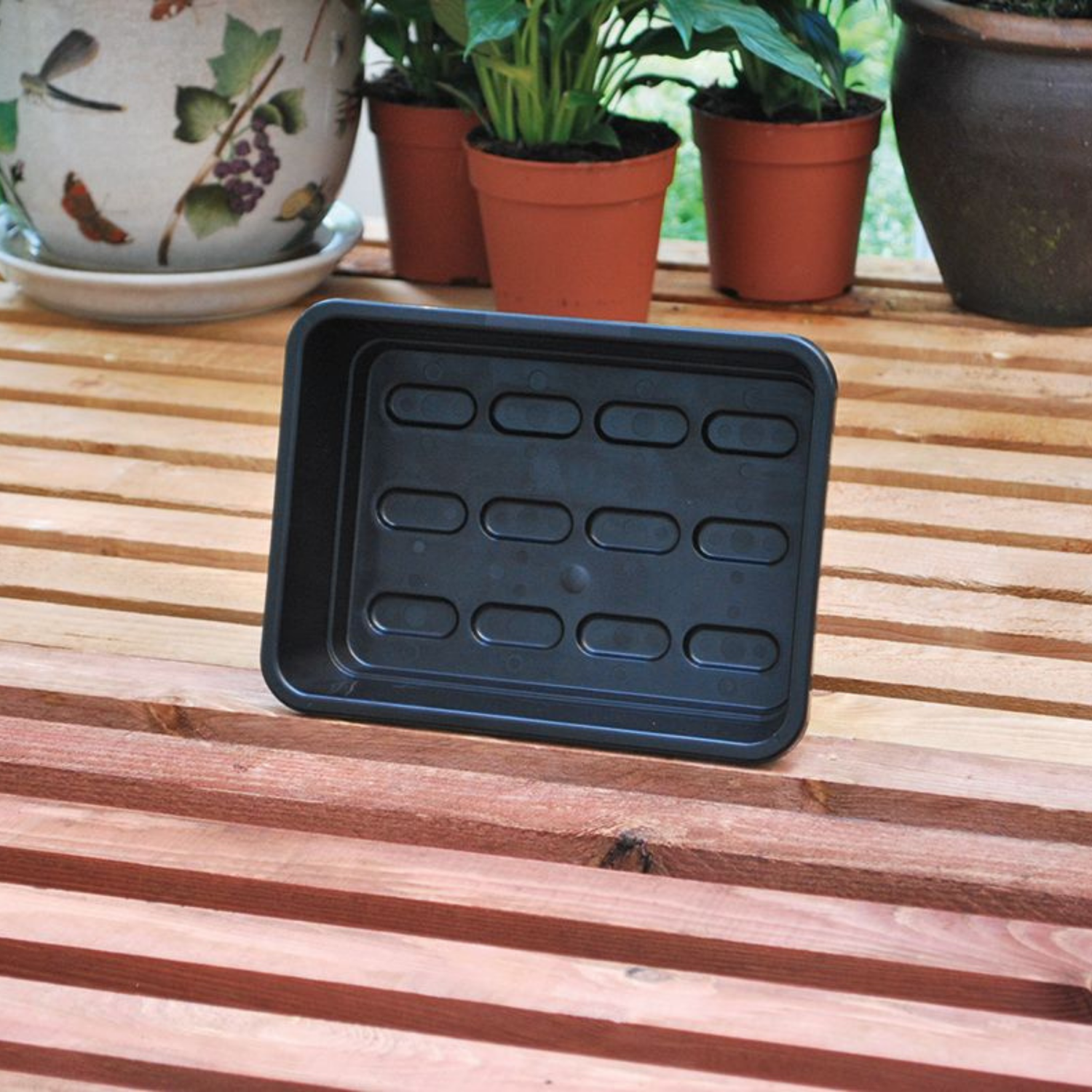 GARLAND Mini Garden Tray Black Without Holes (25 per box)
