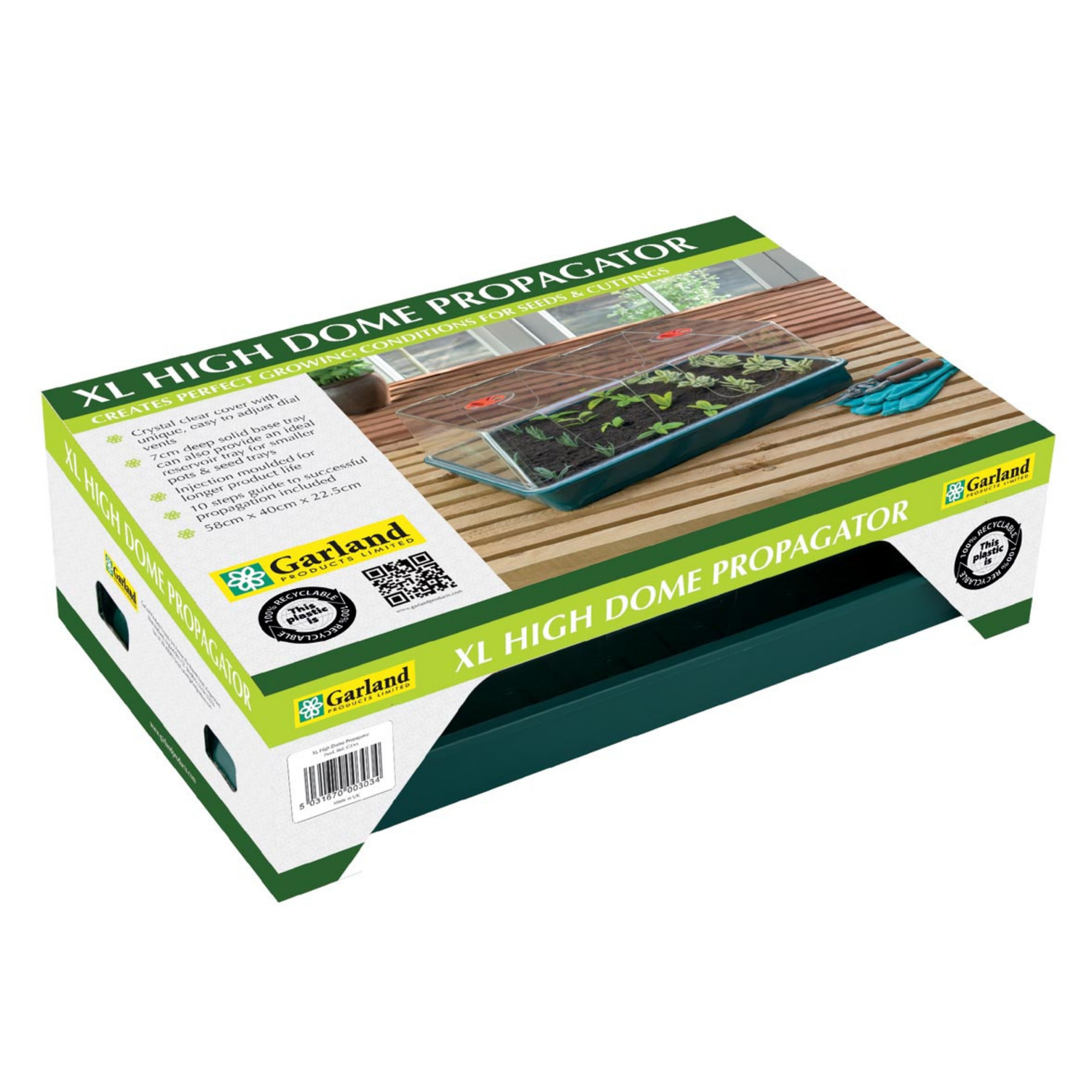 GARLAND XL High Dome Propagator Black Without Holes (3 per box)