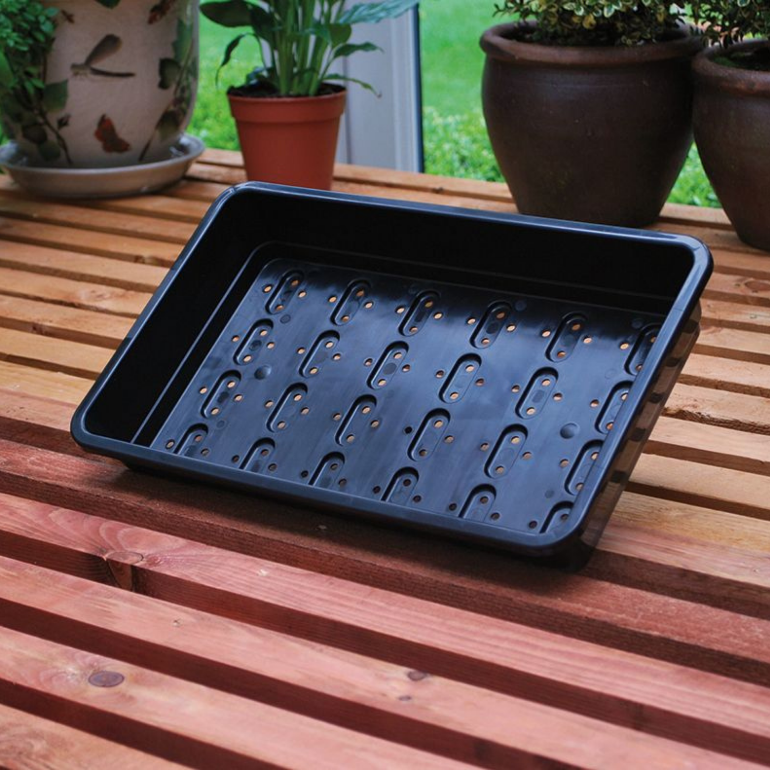 GARLAND Standard Seed Tray Black With Holes (25 per box)