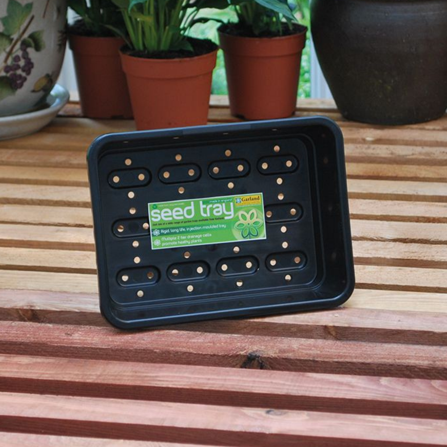 GARLAND Small Seed Tray Black With Holes (25 per box)