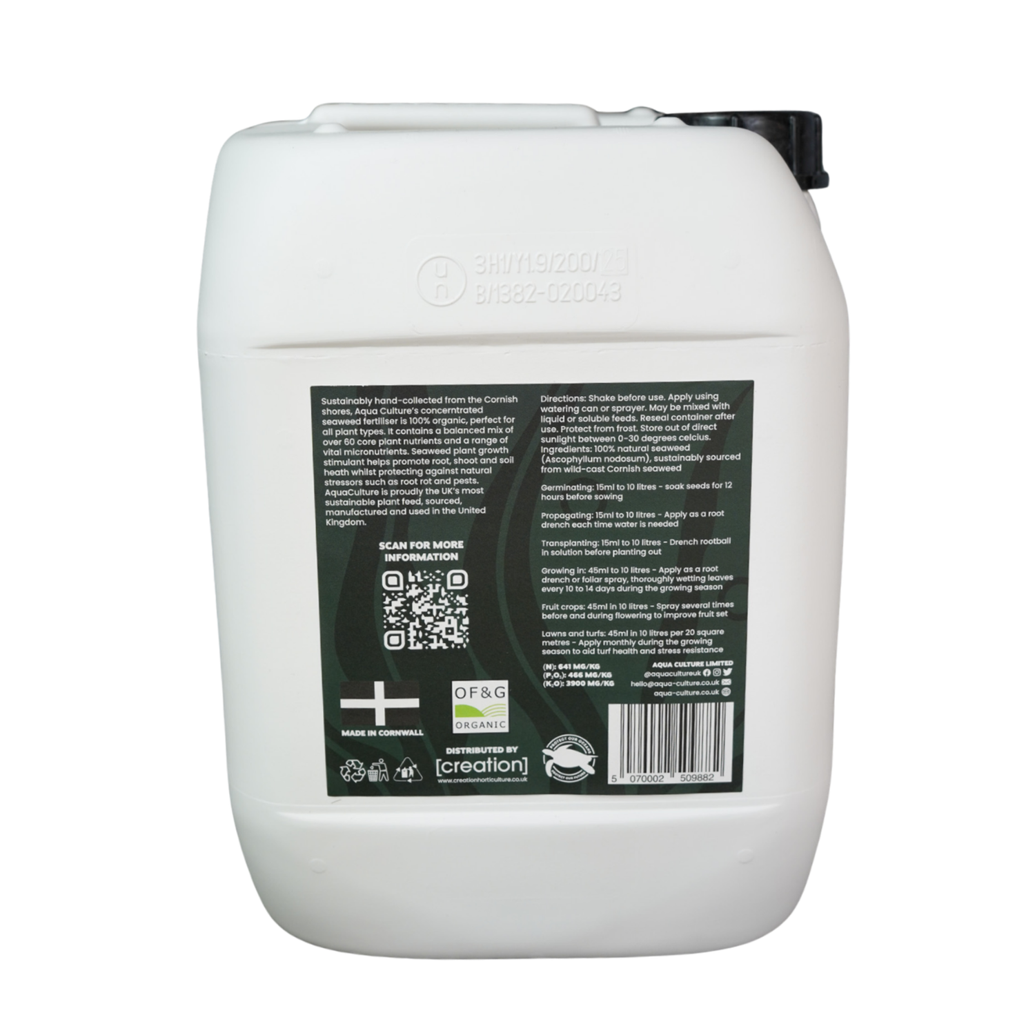 Aqua Culture Natural Seaweed Plant Growth Stimulant 10L
