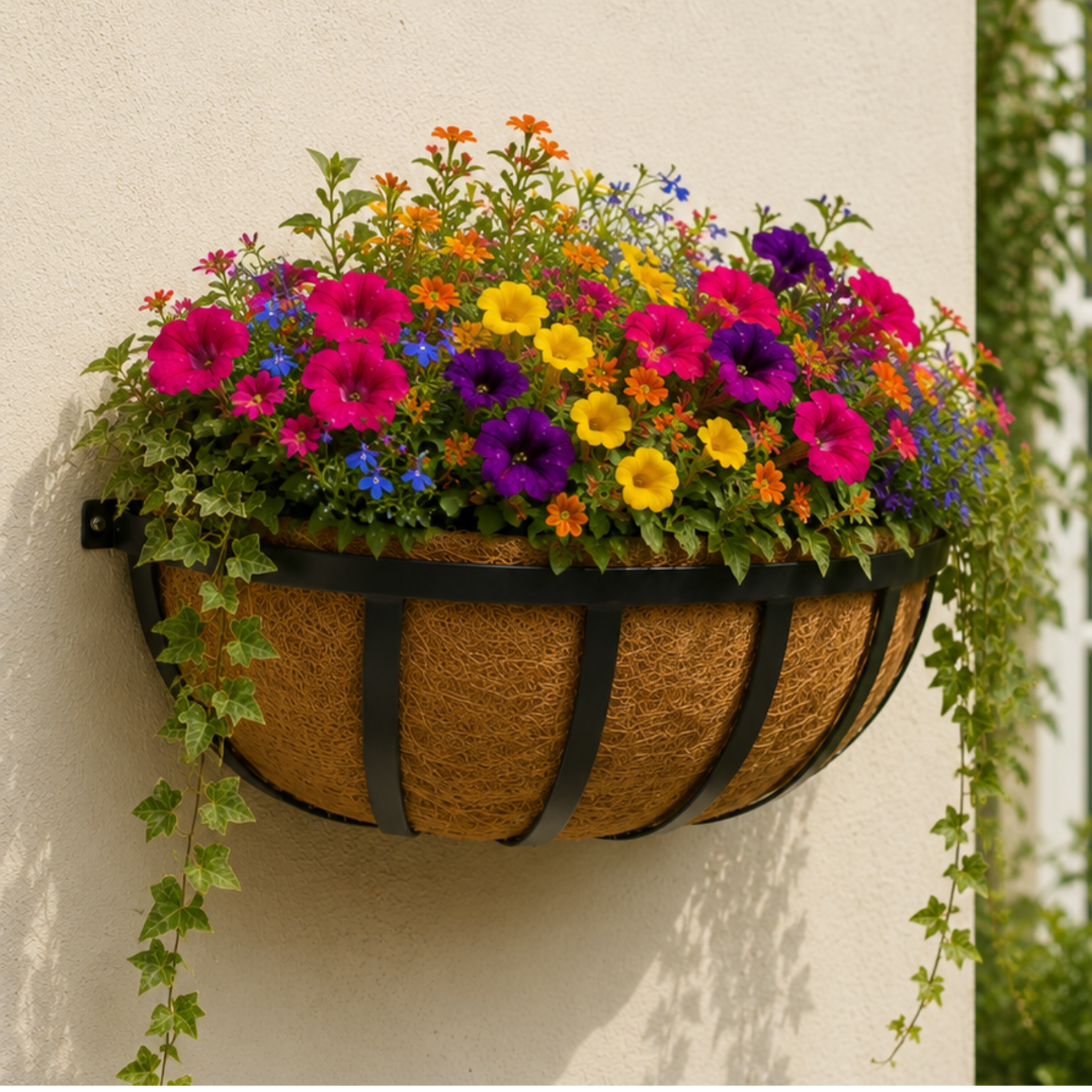 GROWERS OWN Metal Wall Baskets w/ Coco Liner 40cm