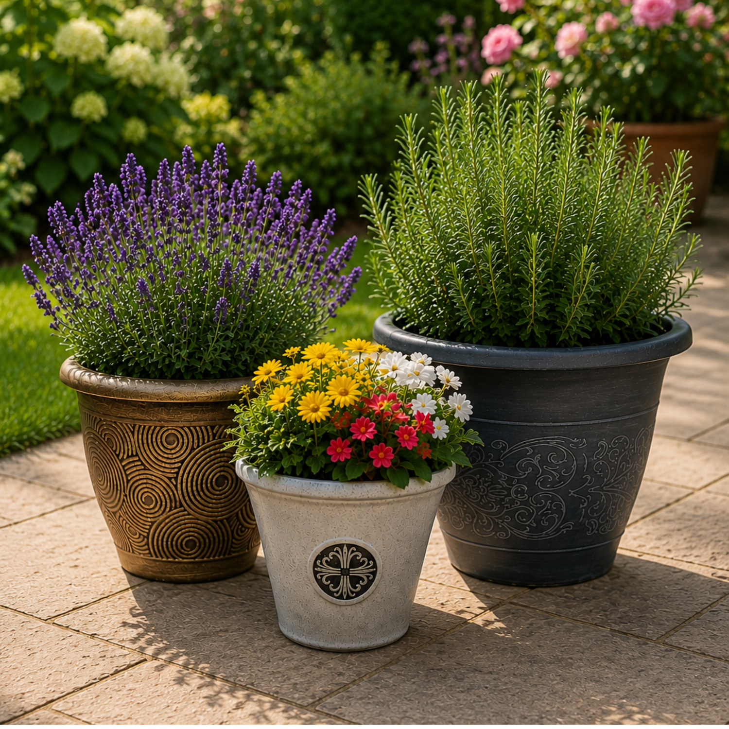GROWERS OWN 12" Bronze Loop Planter (1668 per pallet)
