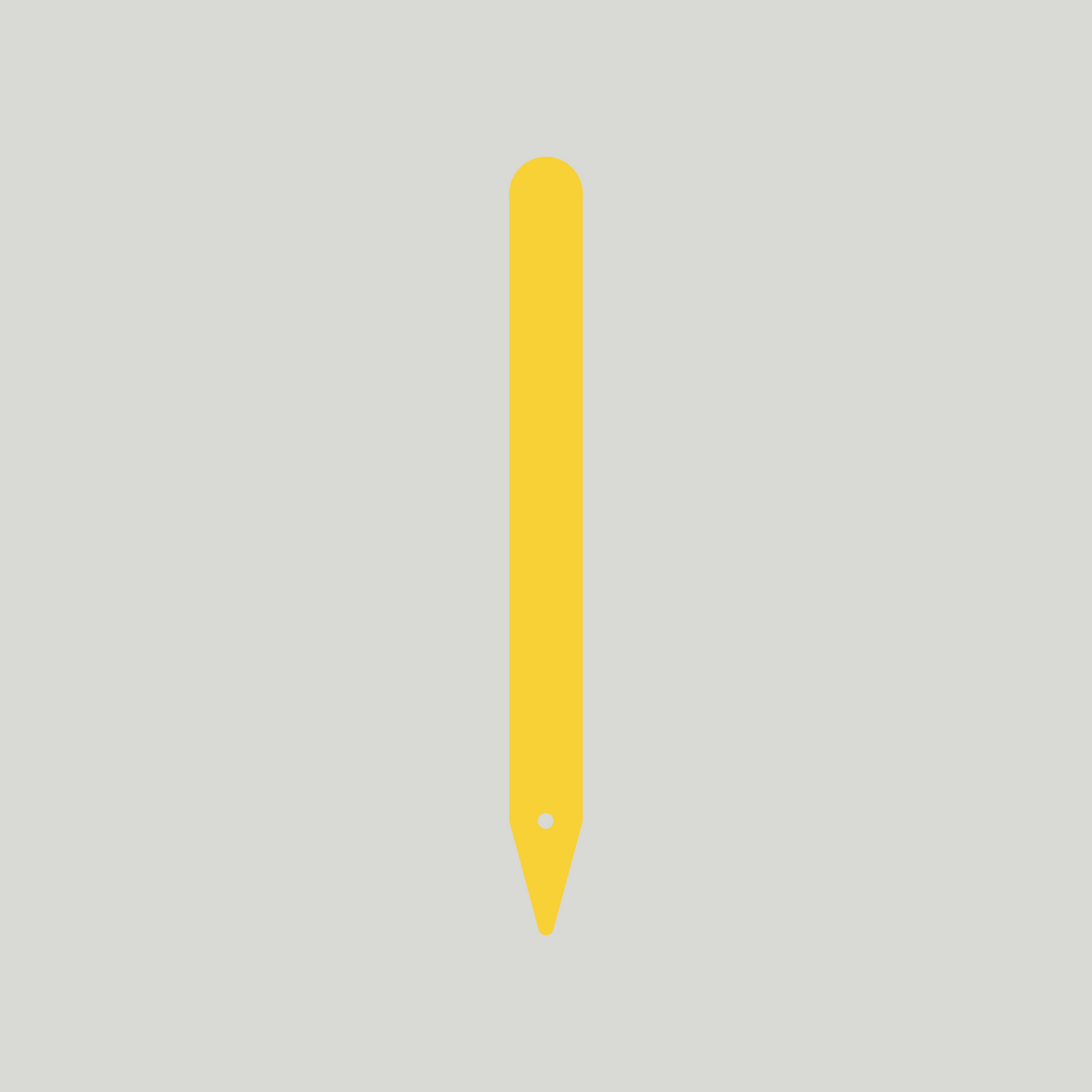 Heavy Duty Pot Labels with Hole 120mm x 14mm (Box of 1000) YELLOW