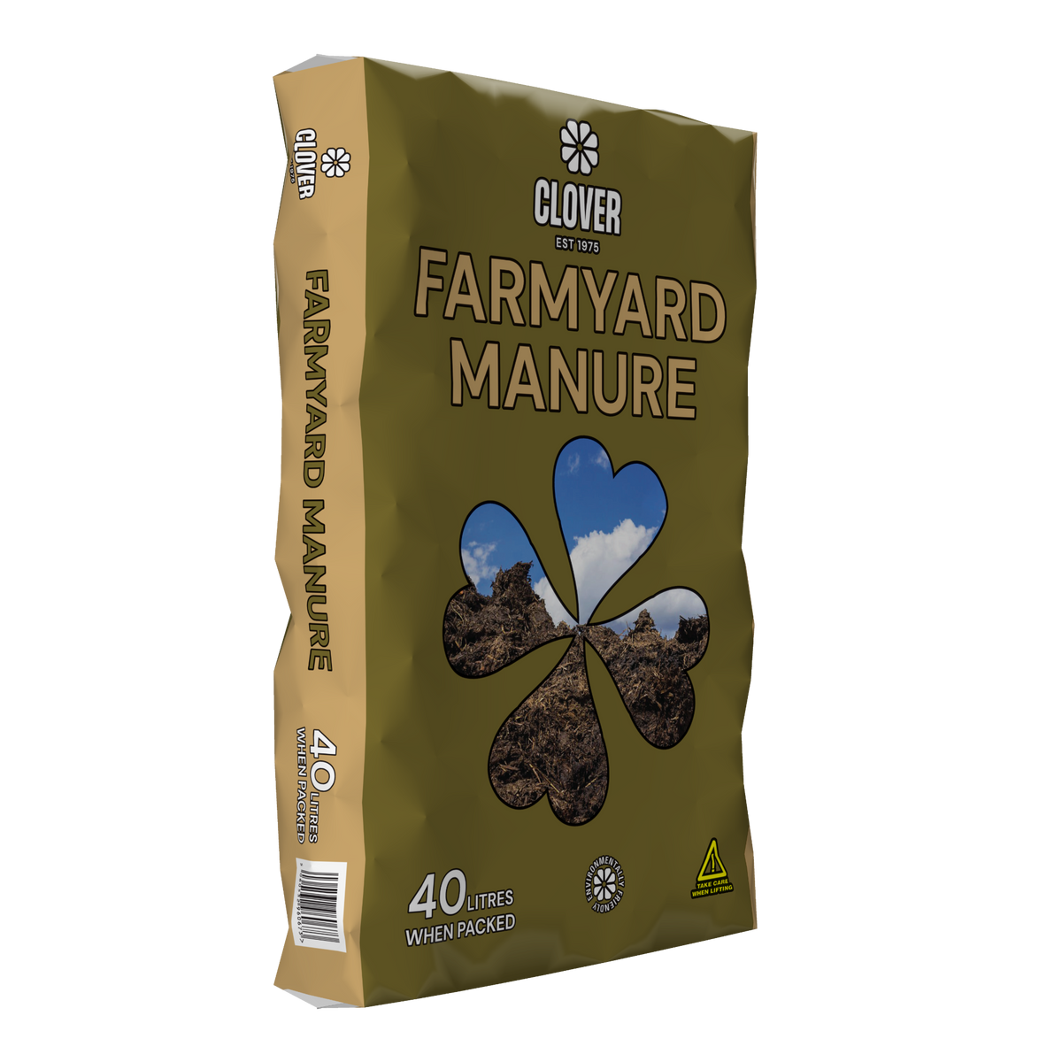 Clover Blended Farmyard Manure 40L - Natural Organic Fertiliser & Soil Improver