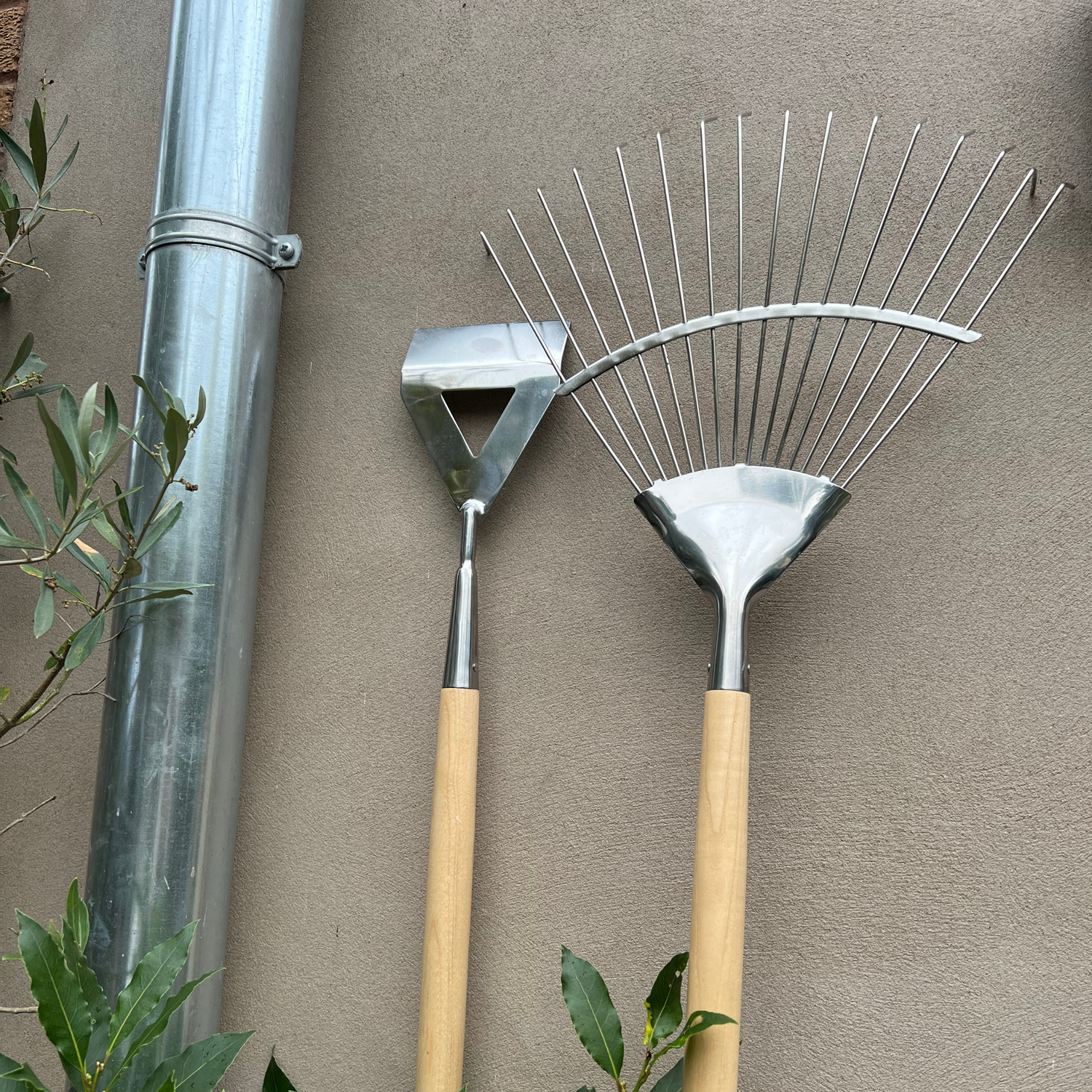 Growers Own Stainless Steel Lawn and Leaf Rake w/ Ashwood Handle