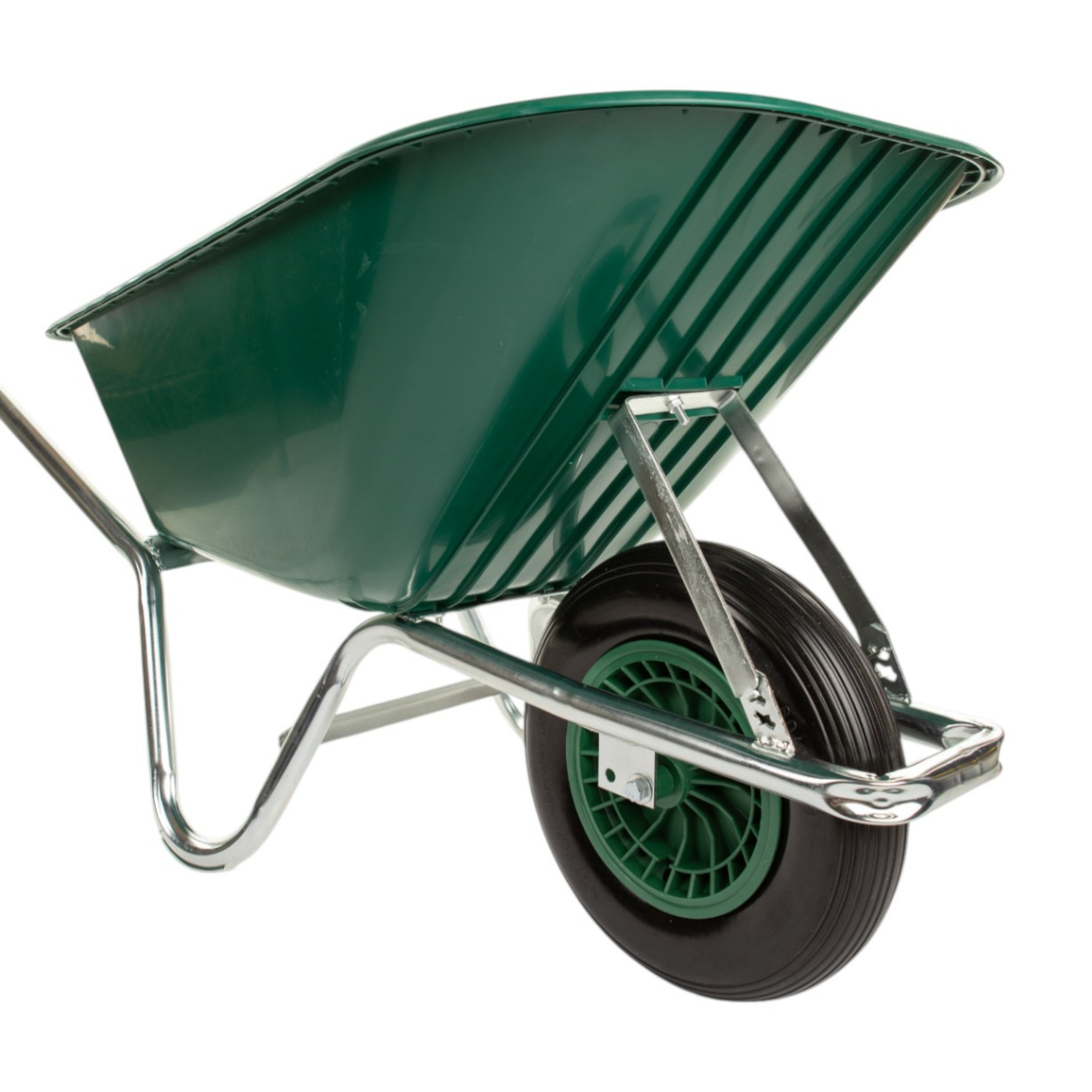 GROWERS OWN 120L 160kg Green Polypropylene Wheelbarrow with Run Flat Tyre