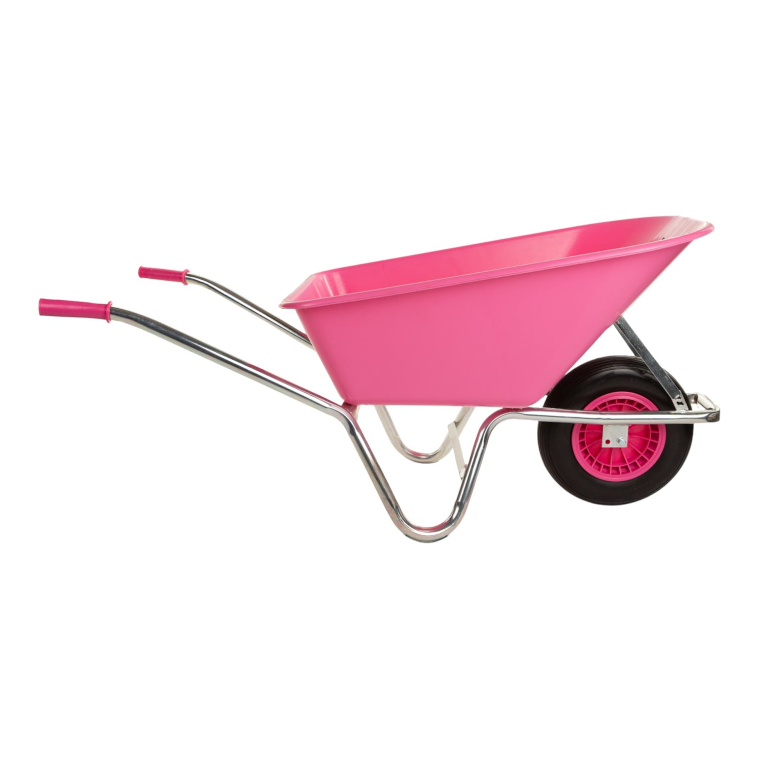 GROWERS OWN 120L 160kg Pink Polypropylene Wheelbarrow with Run Flat Tyre