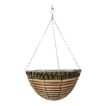 Growers Own Belvoir Round Plastic Rattan Hanging Basket wholesale hanging baskets UK wholesale garden supplies hanging baskets bulk