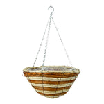 Growers Own Chatsworth 12 Round Hanging Basket Mountain Grass and Corn Rope wholesale hanging baskets UK wholesale garden supplies hanging baskets bulk