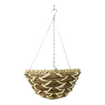 Growers Own Highclere Round Hanging Basket Banana Leaf and Corn Rope wholesale hanging baskets UK wholesale garden supplies hanging baskets bulk