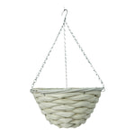 Growers Own Mottisfont Round Plastic Rattan Hanging Basket wholesale hanging baskets UK wholesale garden supplies hanging baskets bulk
