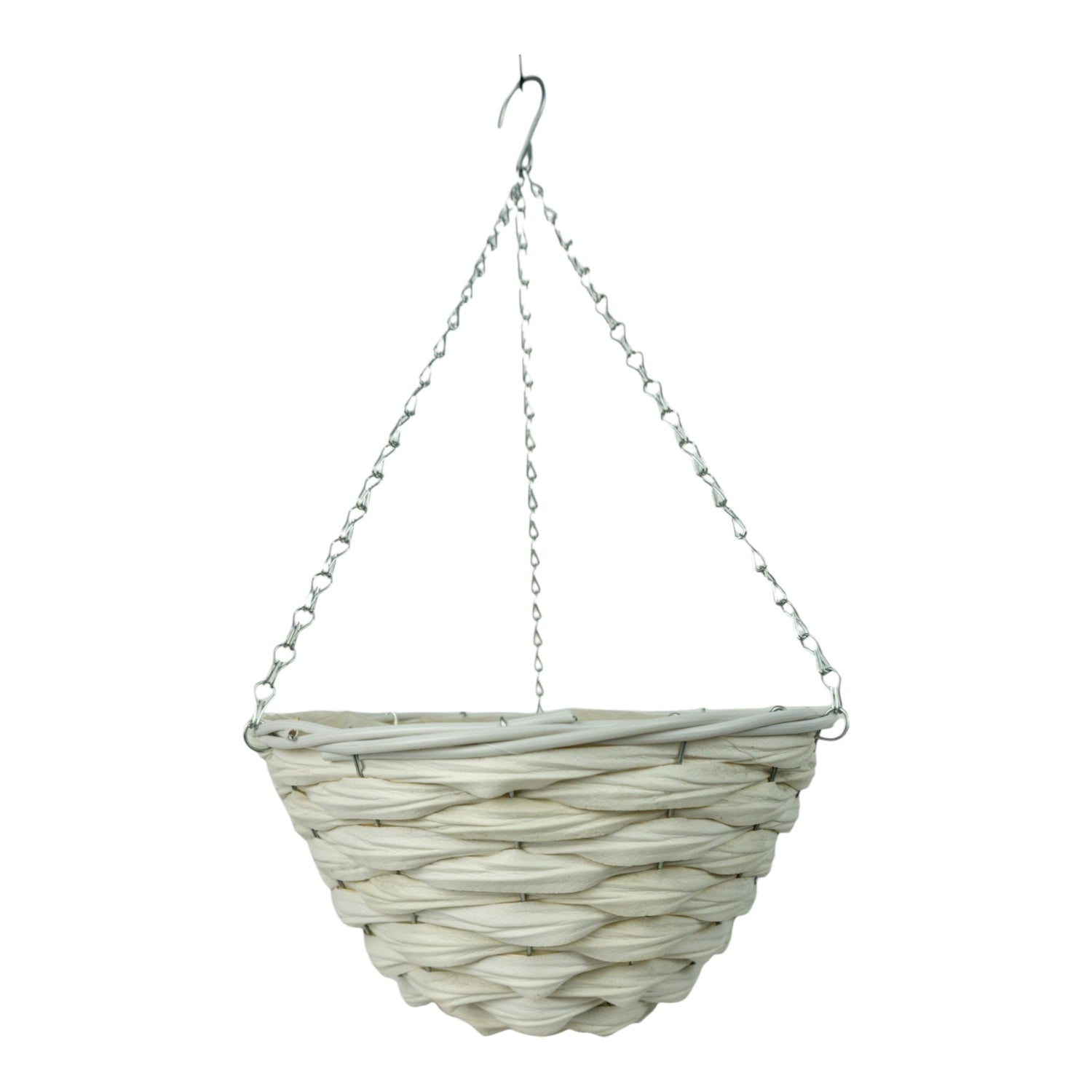 Growers Own Mottisfont Round Plastic Rattan Hanging Basket wholesale hanging baskets UK wholesale garden supplies hanging baskets bulk