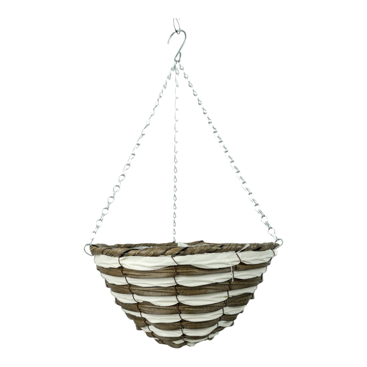 Growers Own Petworth Round Plastic Rattan Hanging Basket  wholesale hanging baskets UK wholesale garden supplies hanging baskets bulk