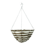 Growers Own Petworth Round Plastic Rattan Hanging Basket wholesale hanging baskets UK wholesale garden supplies hanging baskets bulk