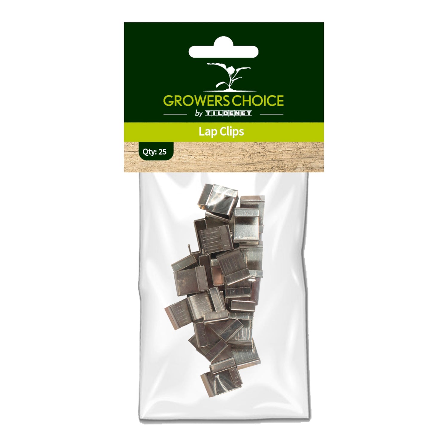 Lap Clips - Support Clips for Greenhouse Glass 33mm x 24mm (pack of 25)