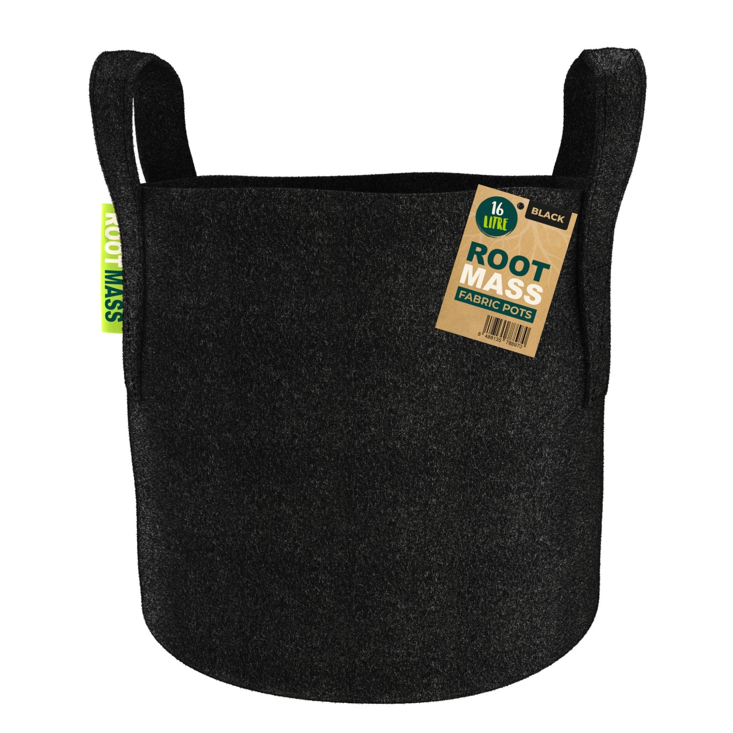BLACK RootMASS 16L Thick Fabric Pot (125 per box)