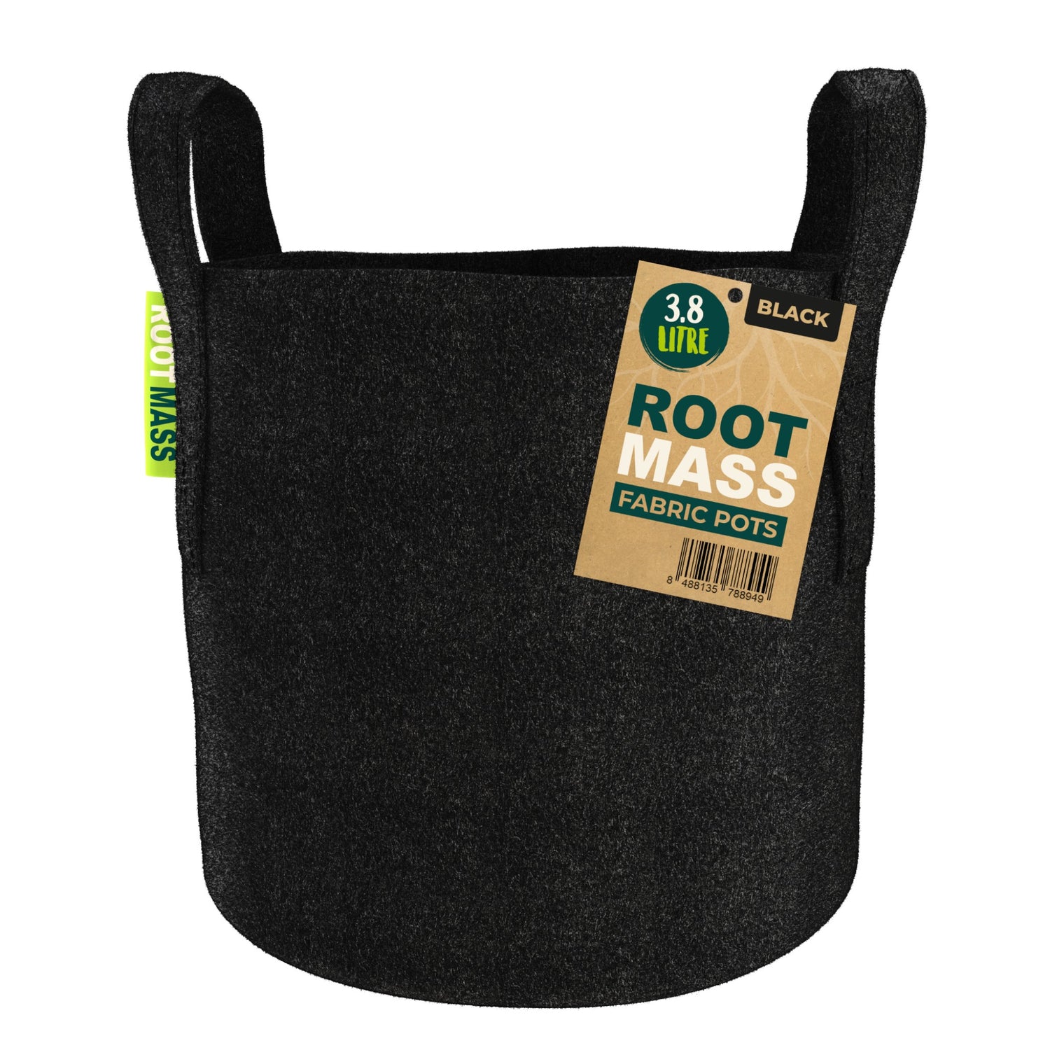 BLACK RootMASS 3.8L Thick Fabric Pot (300 per box)