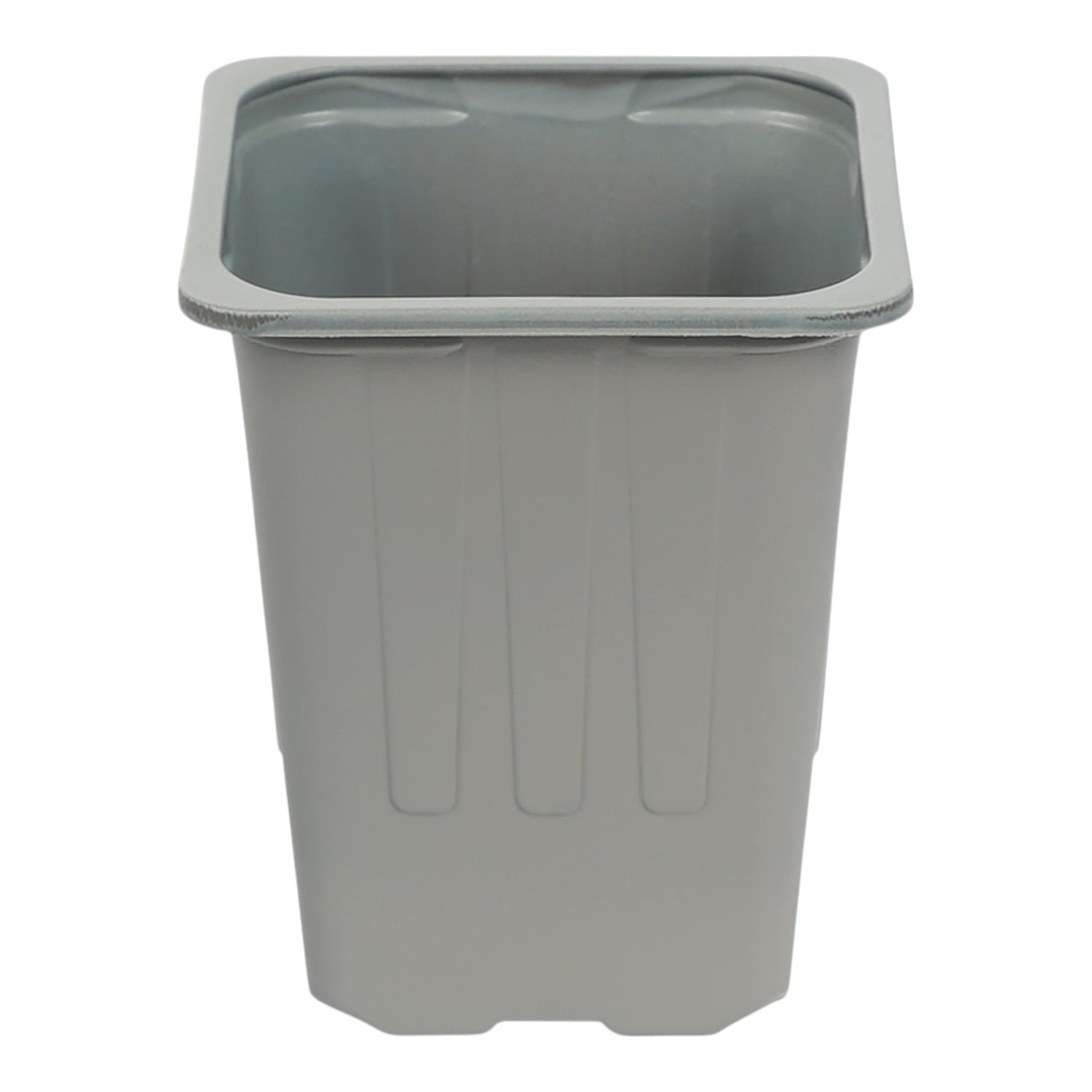 MODIFORM 8cm high square thermoformed PP pot GREY (1775 per case / 25 cases per pallet)