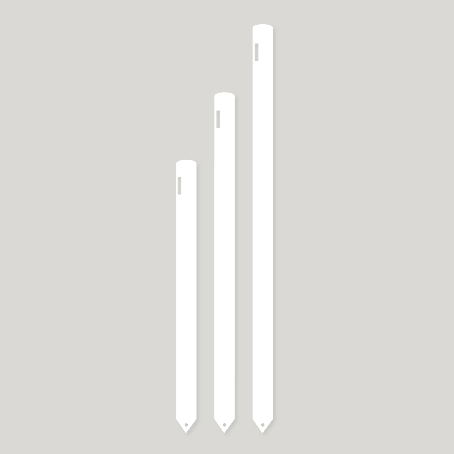 Standard Duty Pot Labels with Hole 400m x 30mm WHITE (Box of 50)