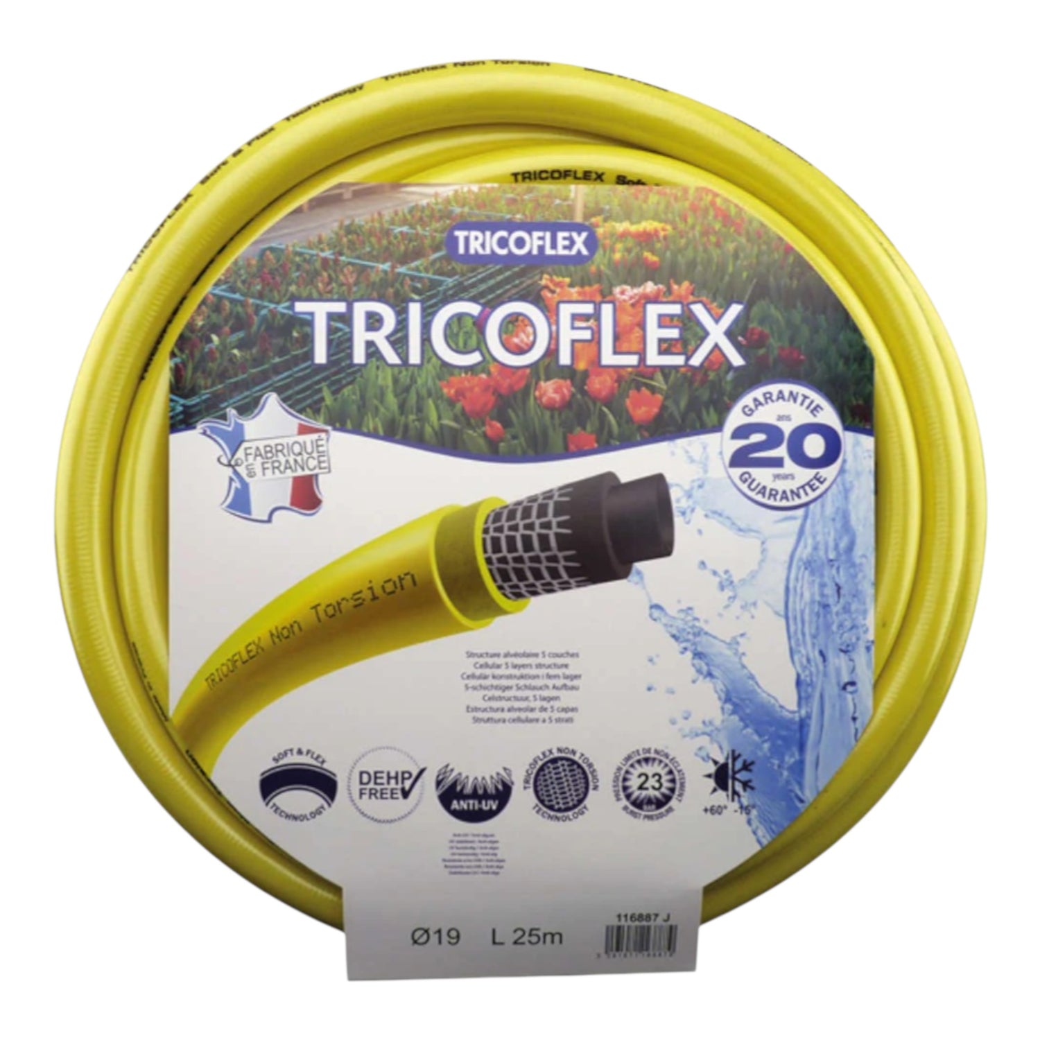 TRICOFLEX Hose 1" (25mm) 100M YELLOW